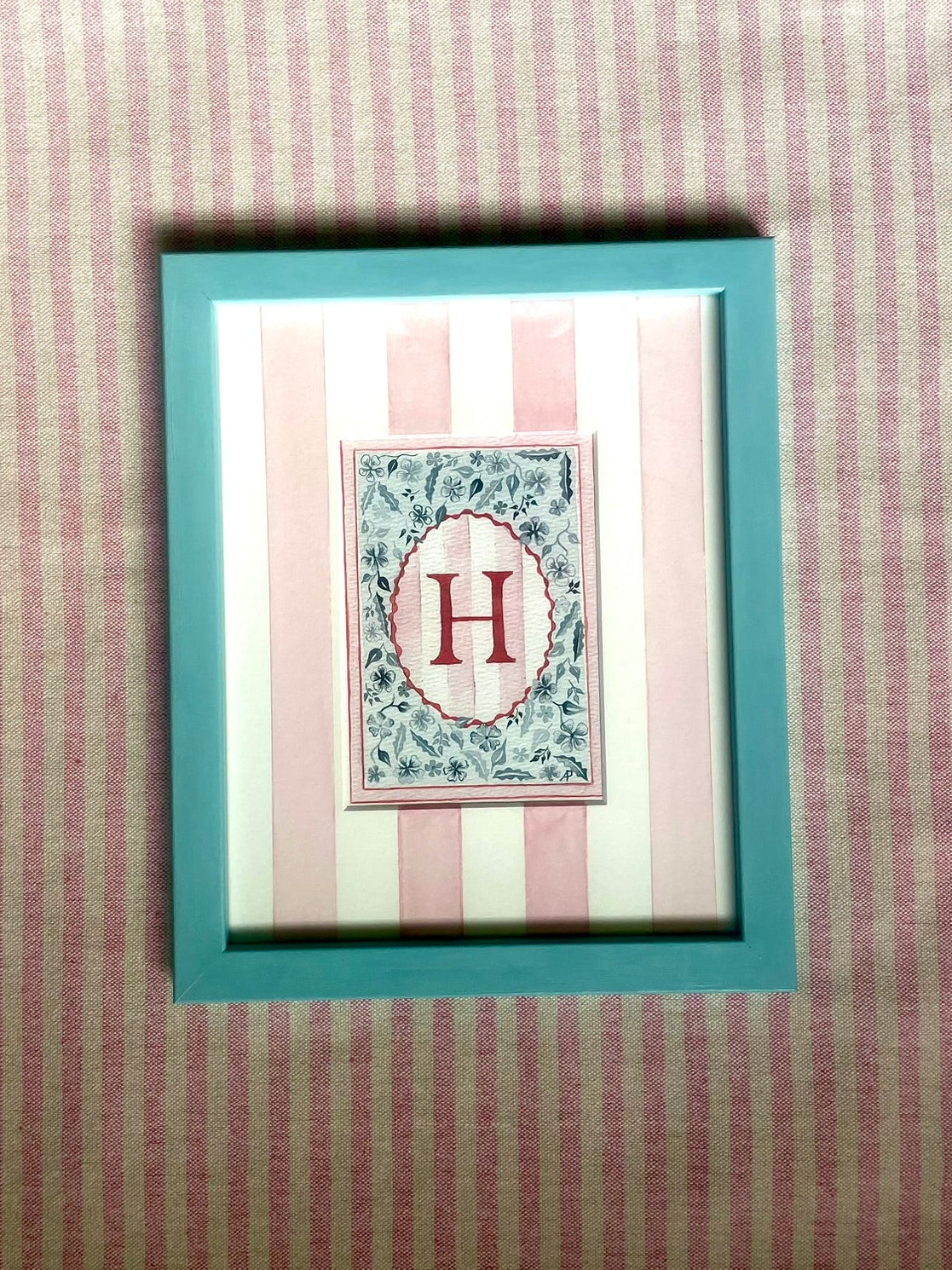 Original Watercolour - Floral H Mounted and Framed