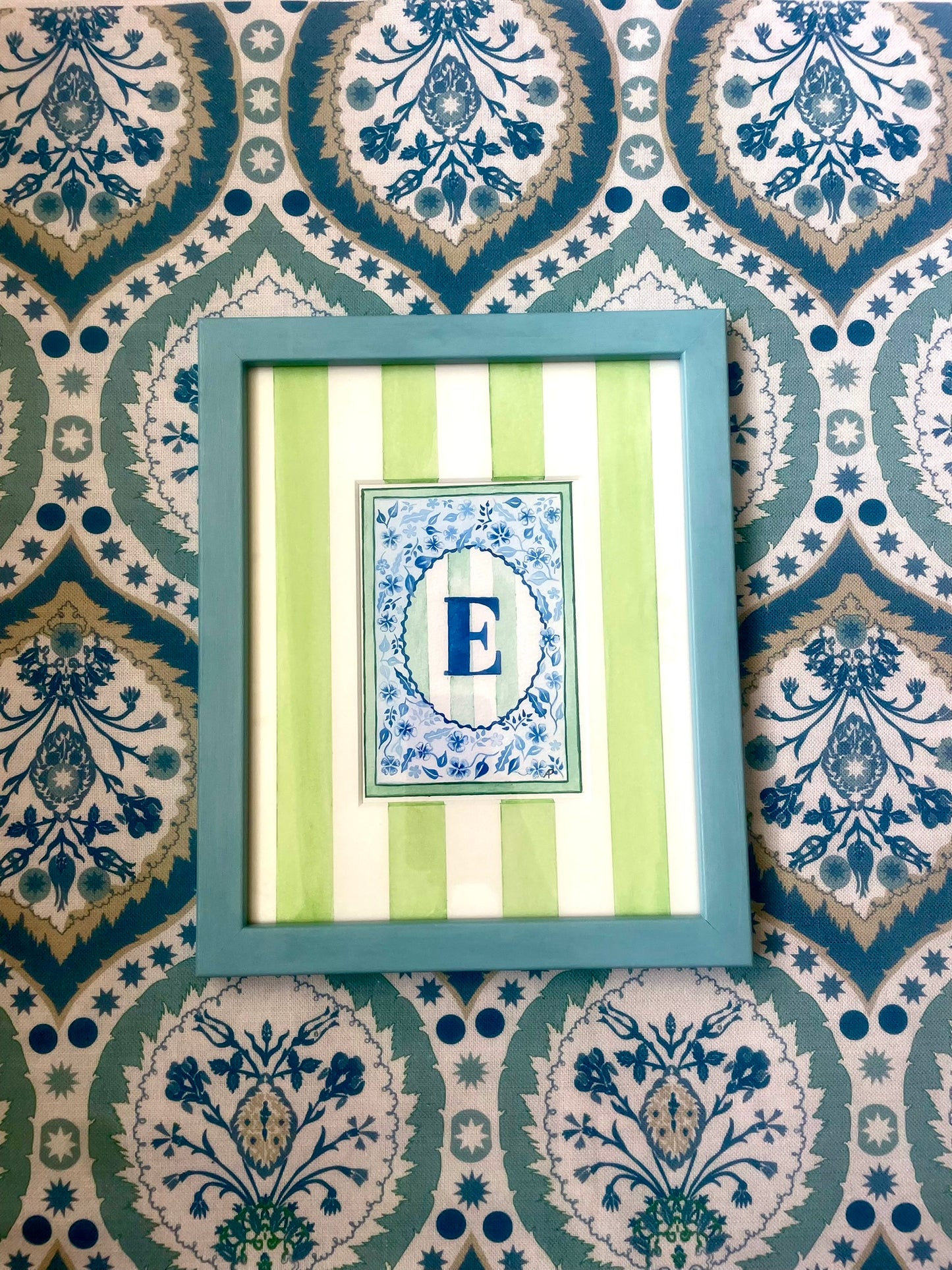 Original Watercolour - Floral E Mounted and Framed