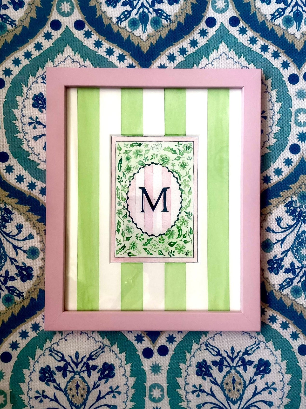 Original Watercolour - Floral M Mounted and Framed