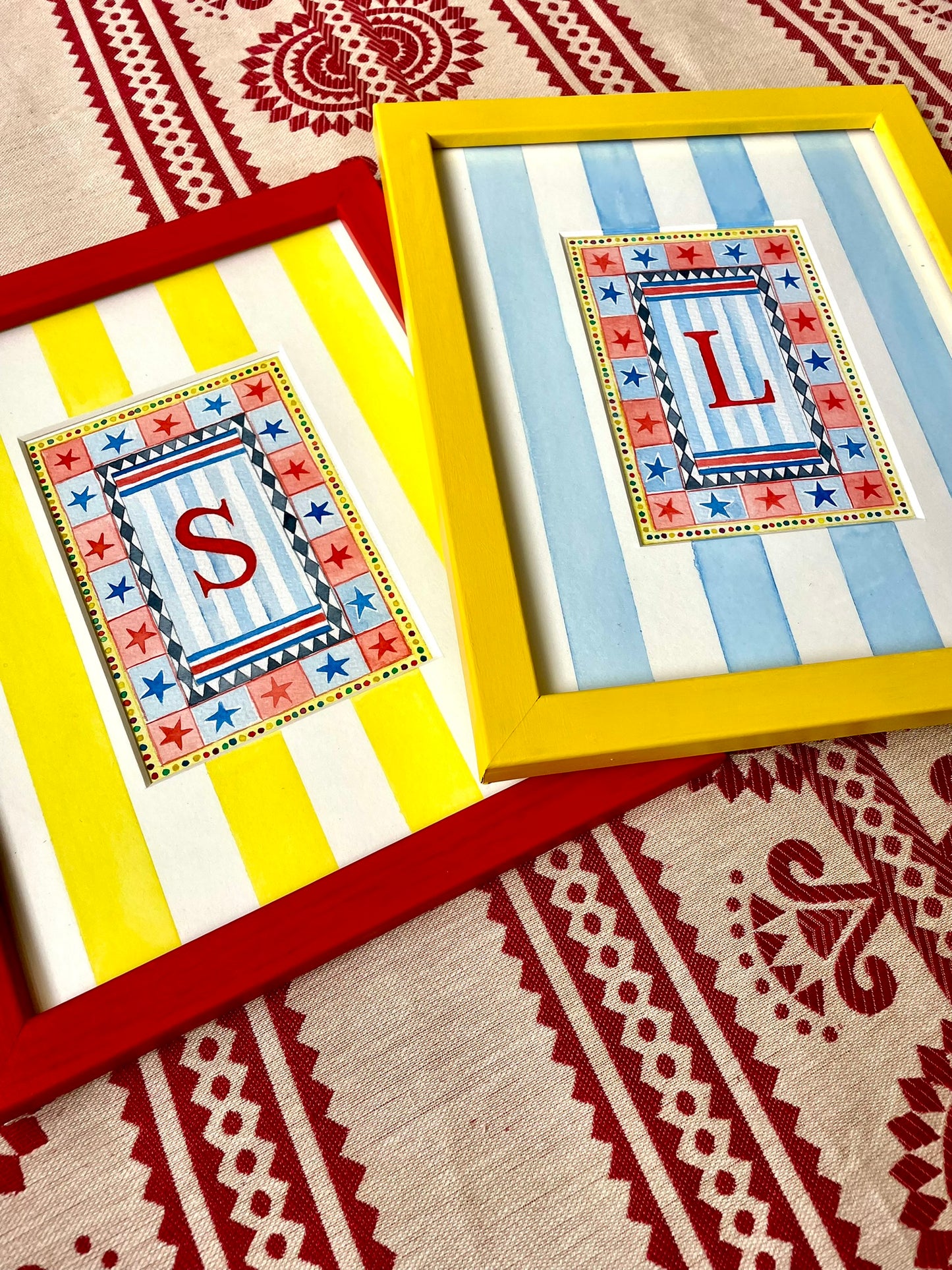 Original Watercolour - Circus L Mounted and Framed