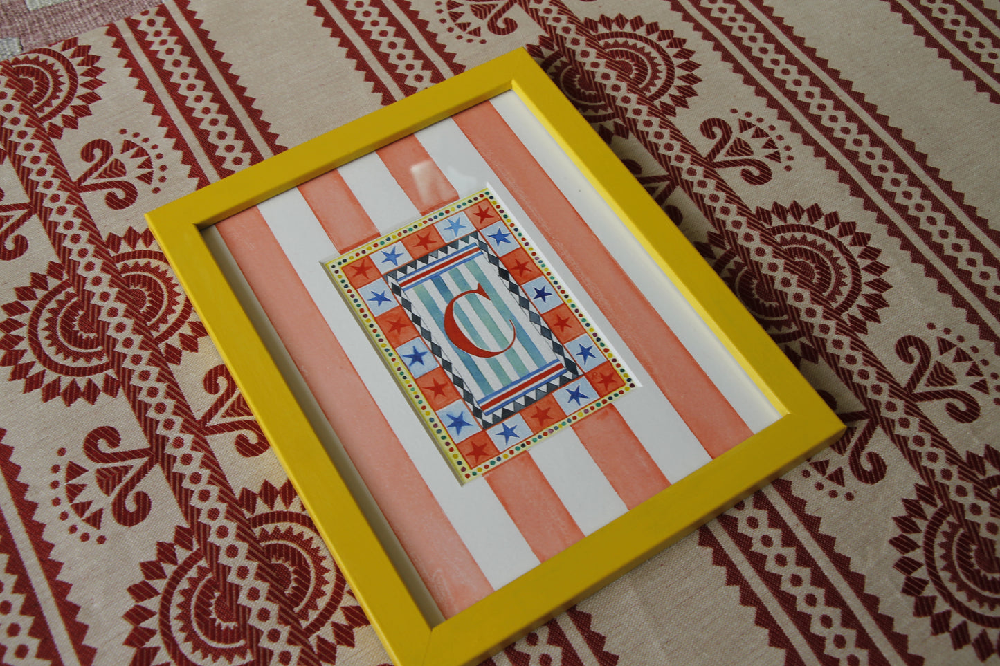 Original Watercolour - Circus C Mounted and Framed
