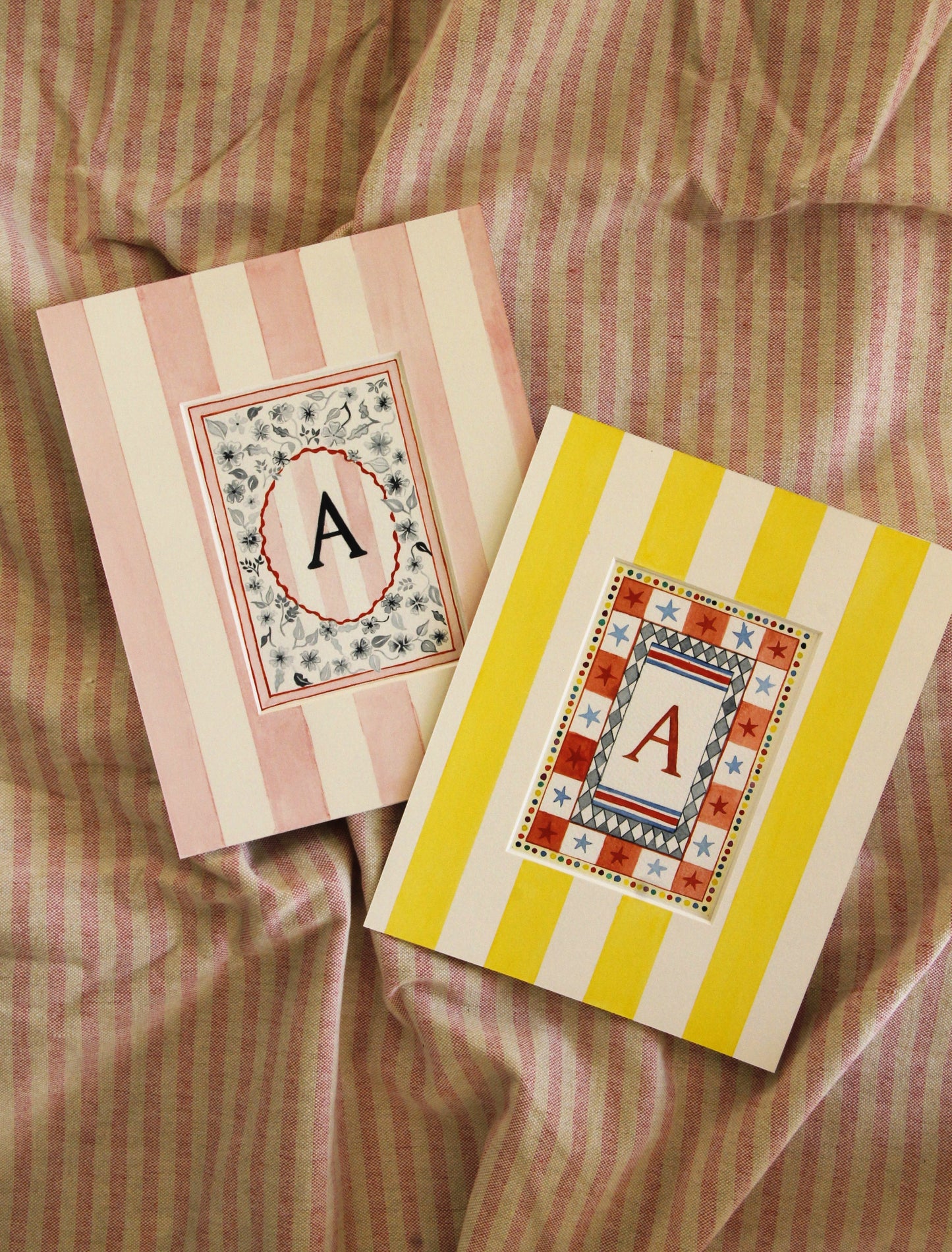 Circus A Print paired with Hand Painted Mount