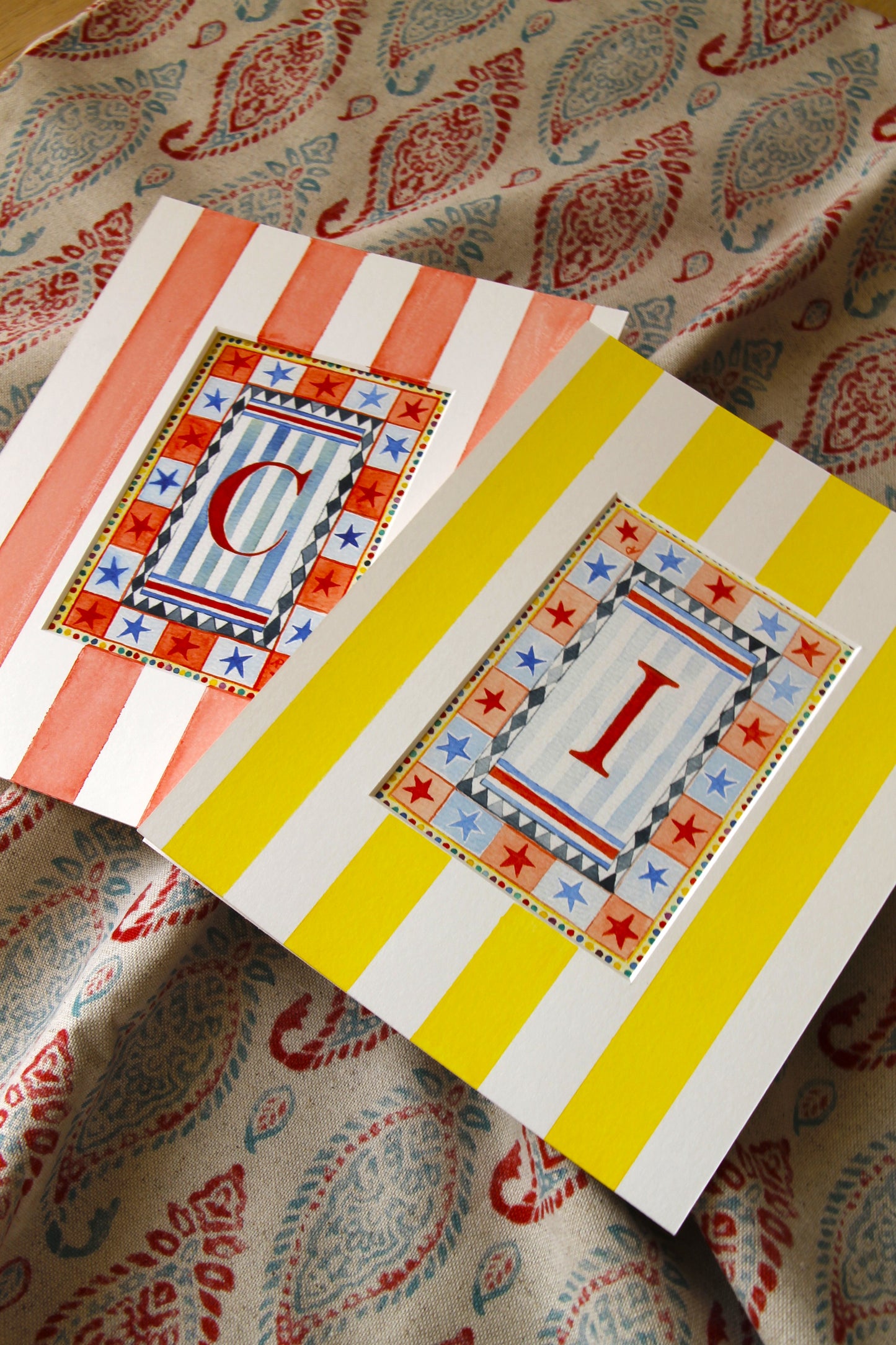 Circus C Print paired with Hand Painted Mount