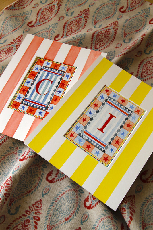 Circus C Print paired with Hand Painted Mount