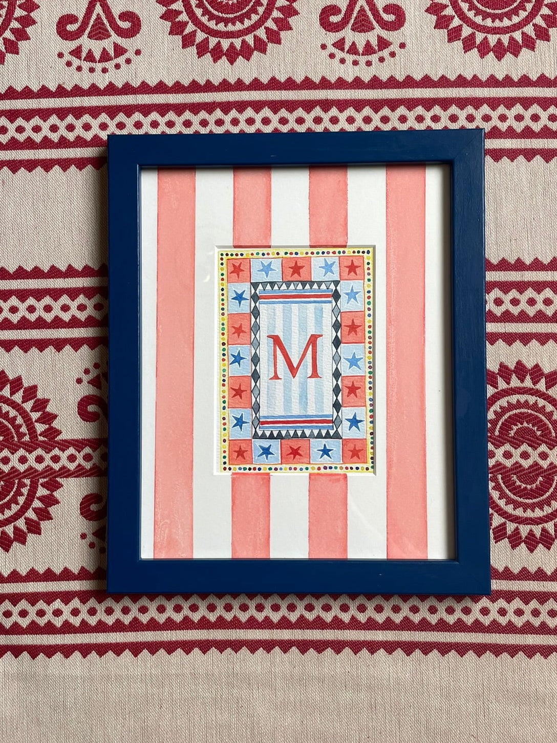 Circus M Print paired with Hand Painted Mount