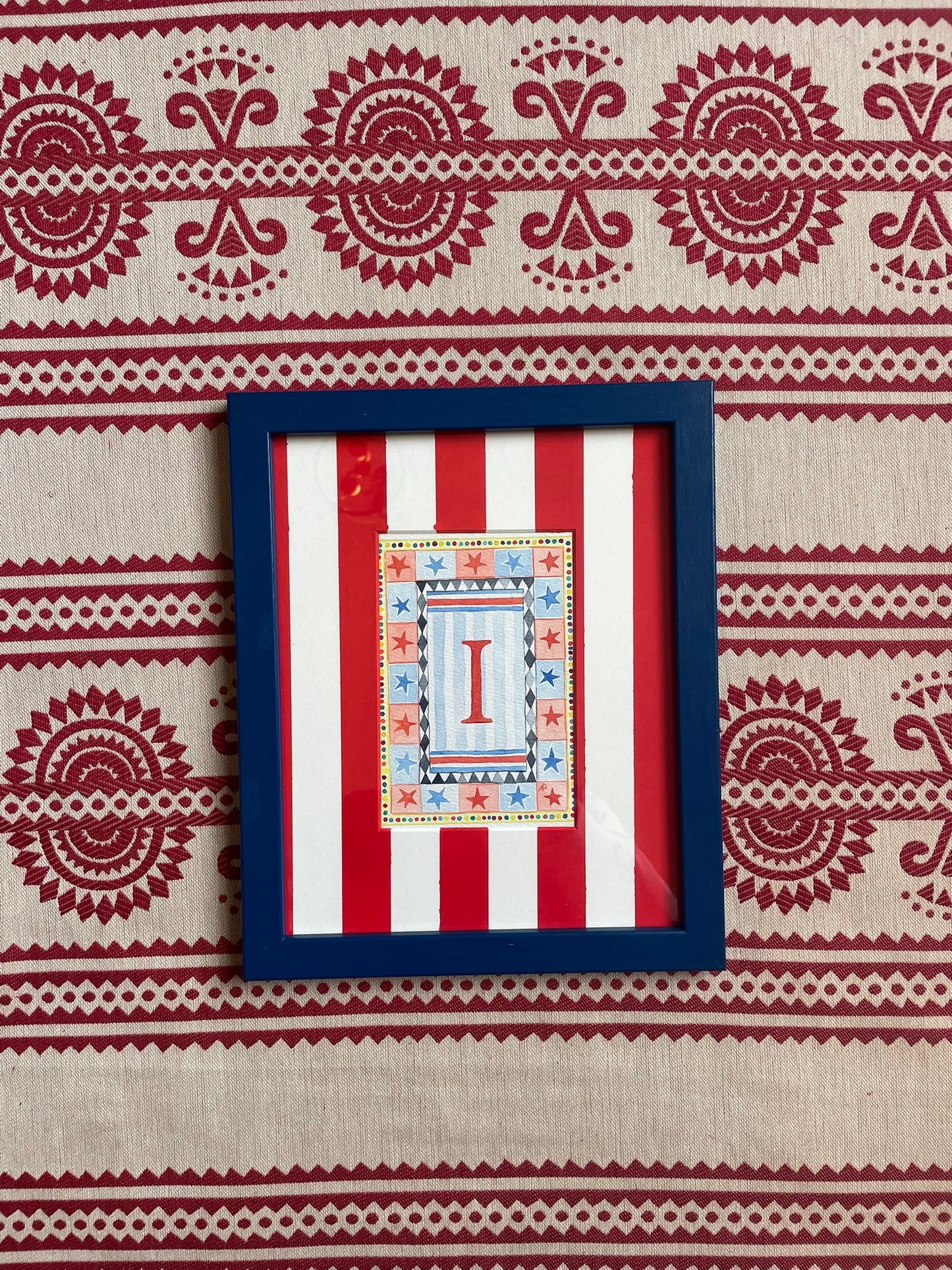 Circus I Print paired with Hand Painted Mount