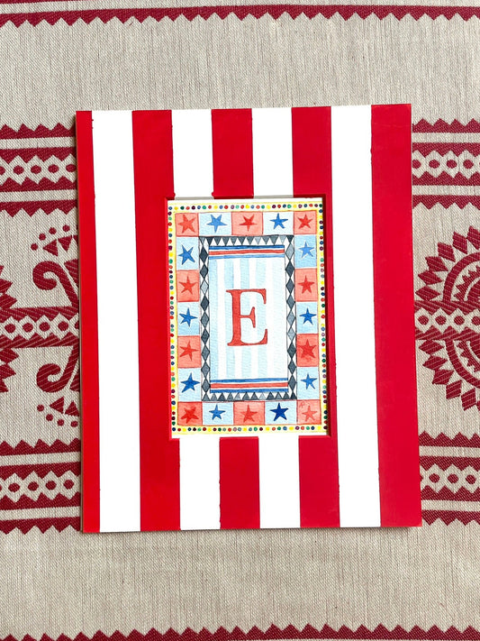 Circus E Print paired with Hand Painted Mount