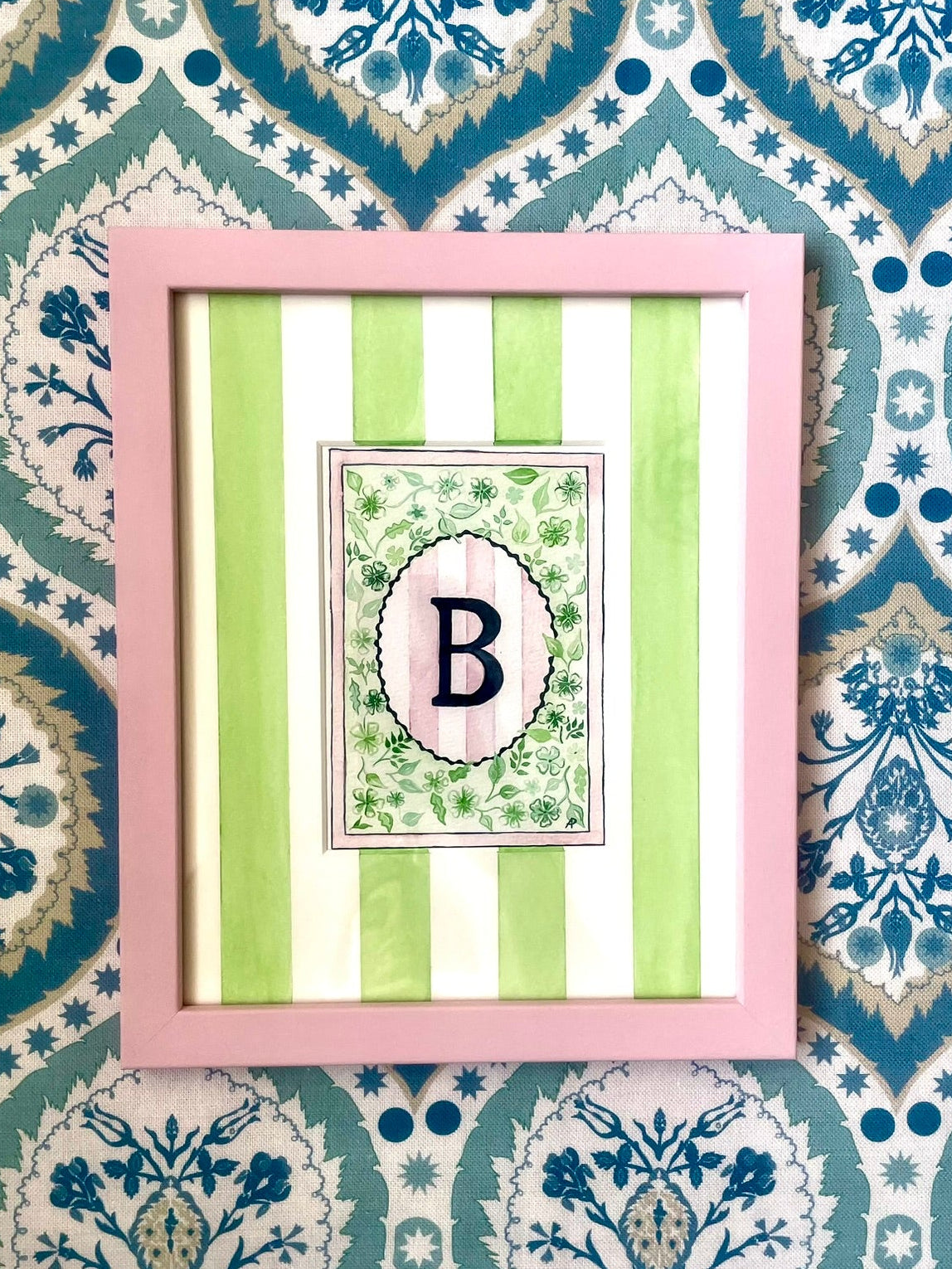 Original Watercolour - Floral B Mounted and Framed