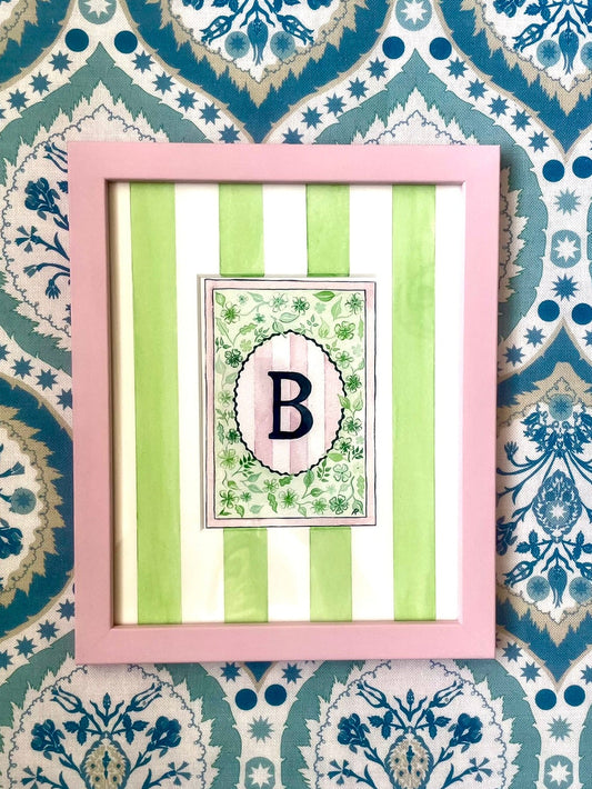 Original Watercolour - Floral B Mounted and Framed