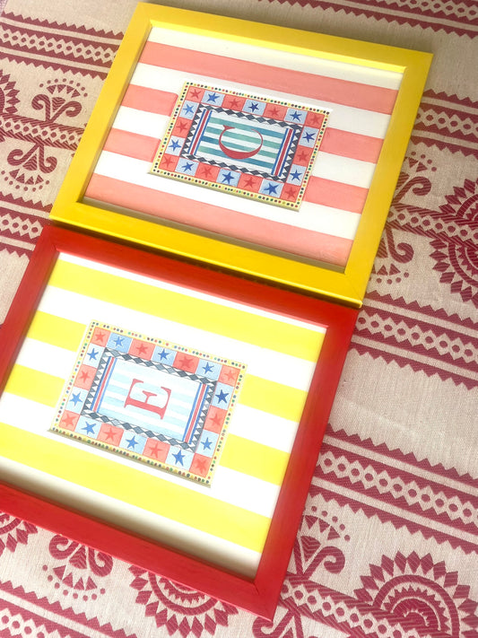 Original Watercolour - Circus C Mounted and Framed