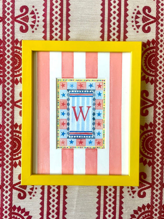 Original Watercolour - Circus W Mounted and Framed