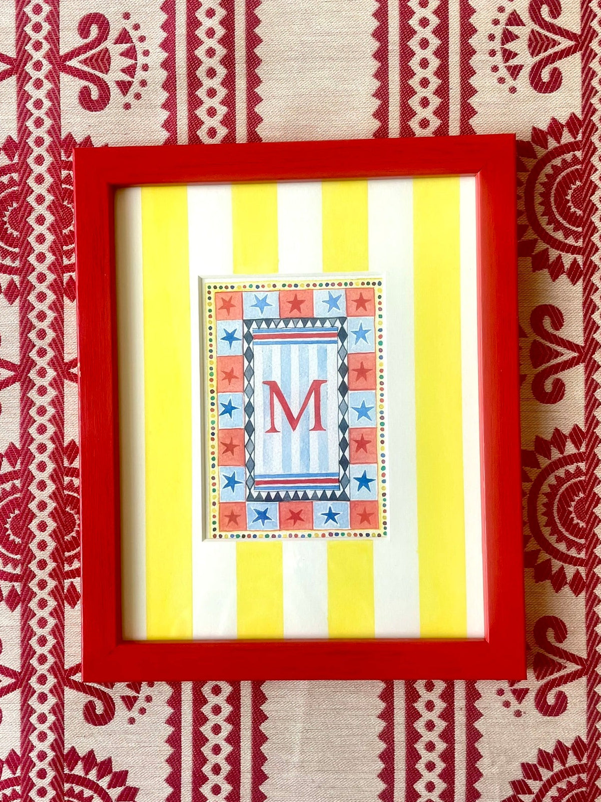 Original Watercolour - Circus M Mounted and Framed
