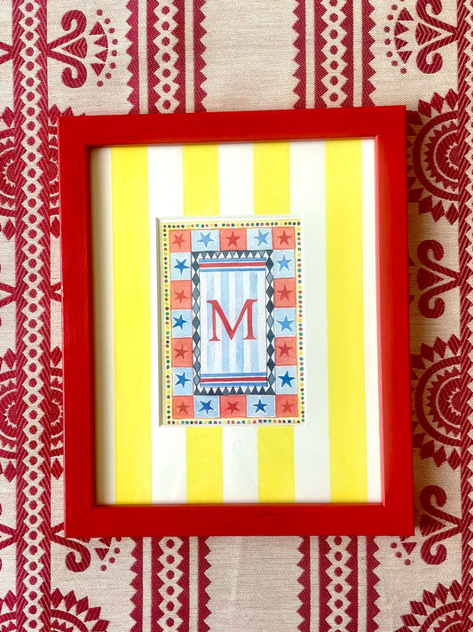Original Watercolour - Circus M Mounted and Framed