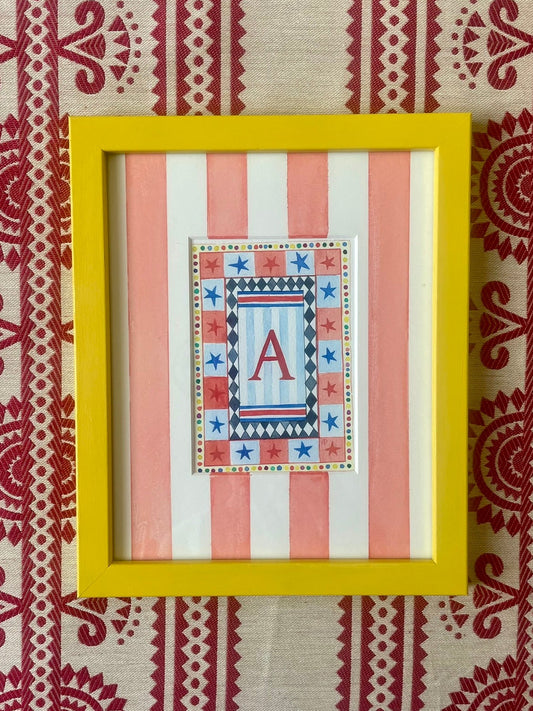 Original Watercolour - Circus A Mounted and Framed