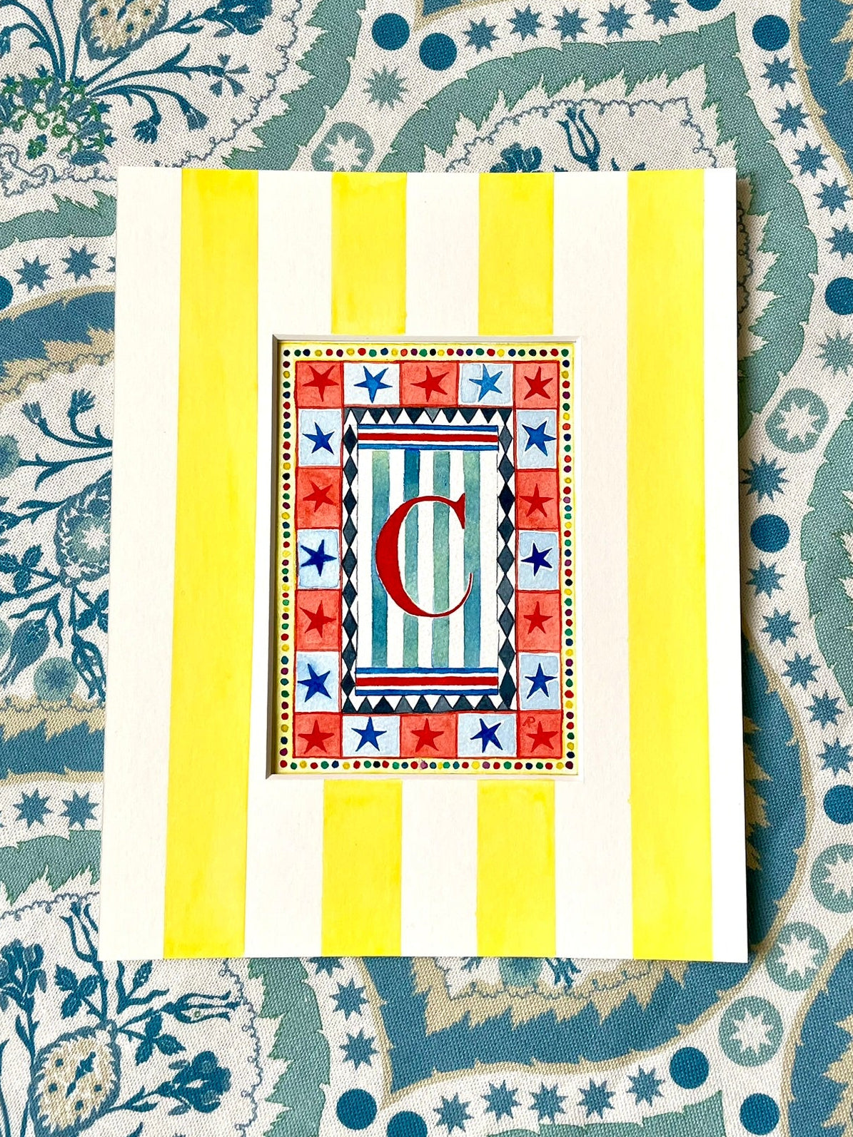 Circus C Print paired with Hand Painted Mount