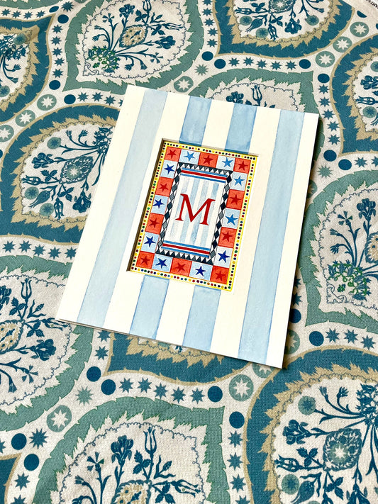Circus M Print paired with Hand Painted Mount