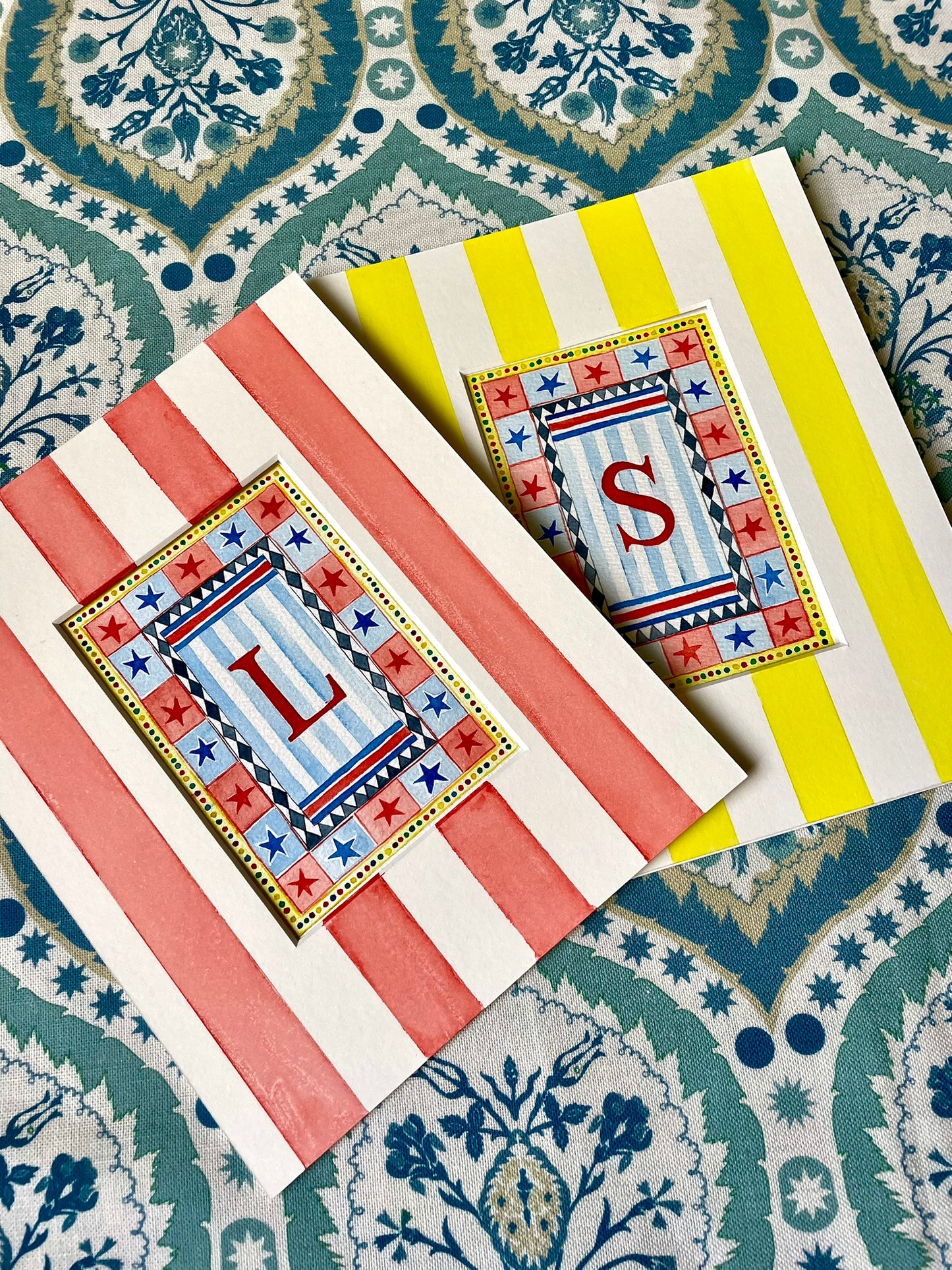 Circus S Print paired with Hand Painted Mount