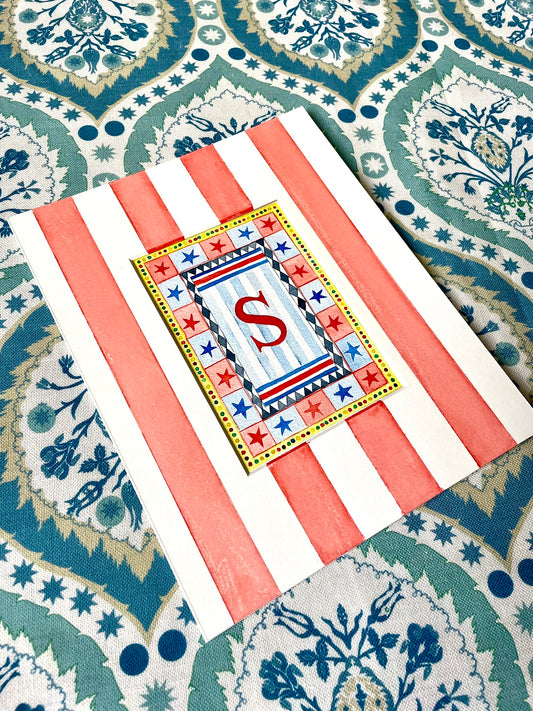 Circus S Print paired with Hand Painted Mount