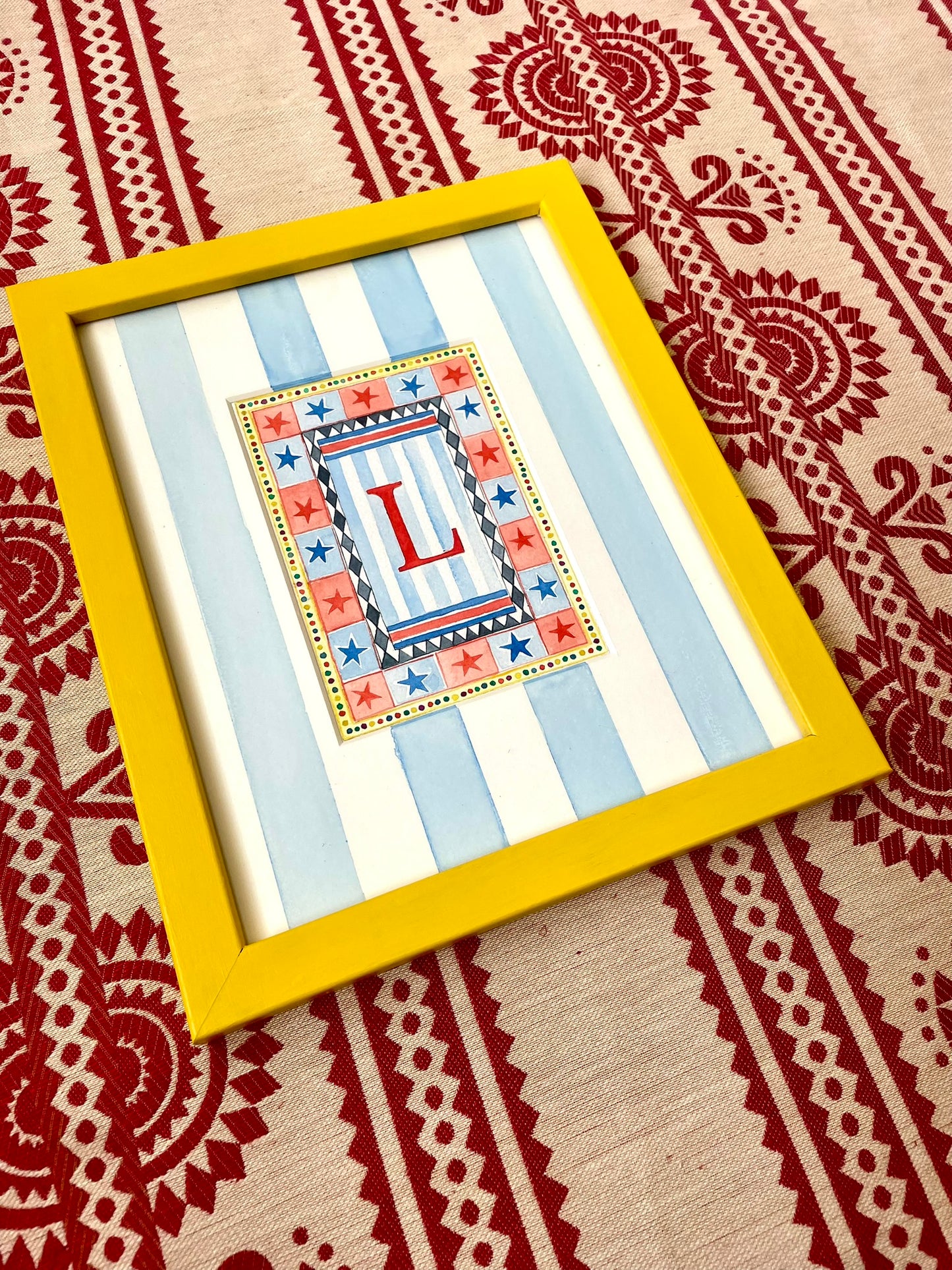 Original Watercolour - Circus L Mounted and Framed
