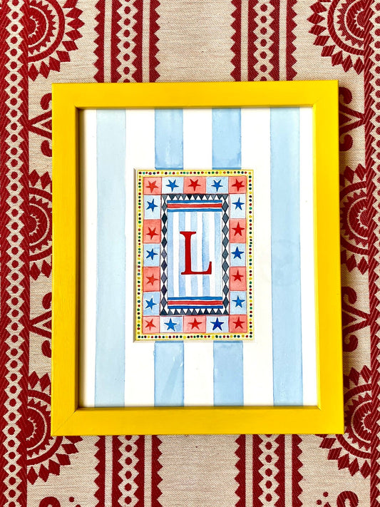 Original Watercolour - Circus L Mounted and Framed