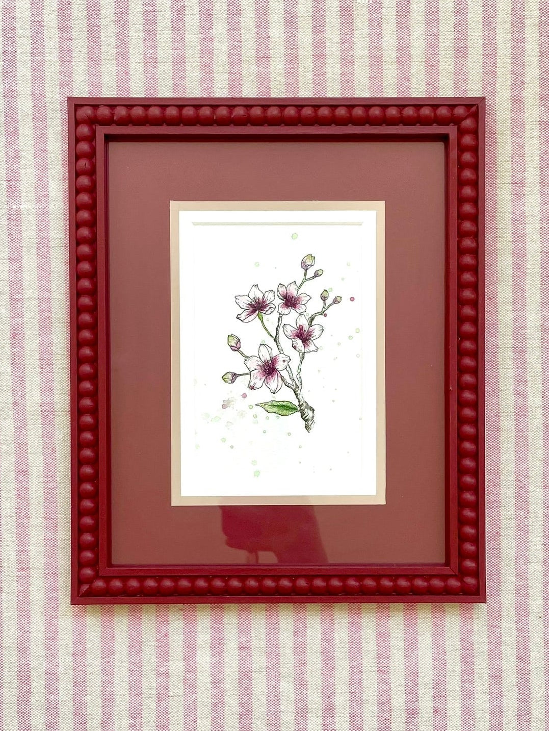 Kleio - 10x8 Cherry Blossom Watercolour and Ink