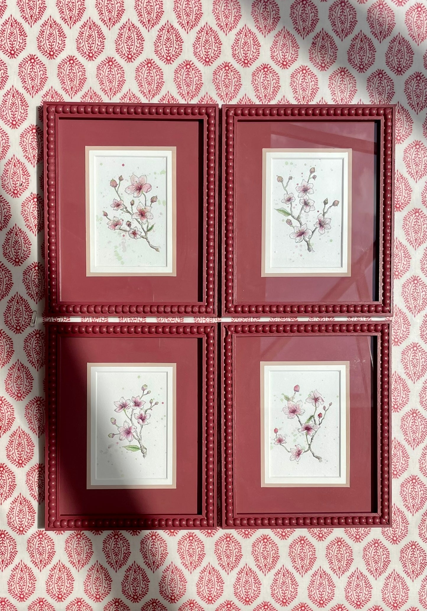 Elia - 10X8 Cherry Blossom Watercolour and Ink
