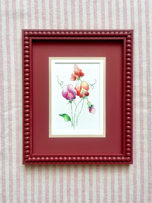 Ophelia - 10x8 Sweet Peas Watercolour and Ink