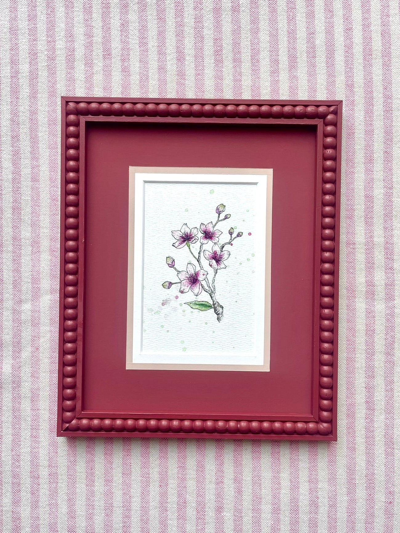 Kleio - 10x8 Cherry Blossom Watercolour and Ink