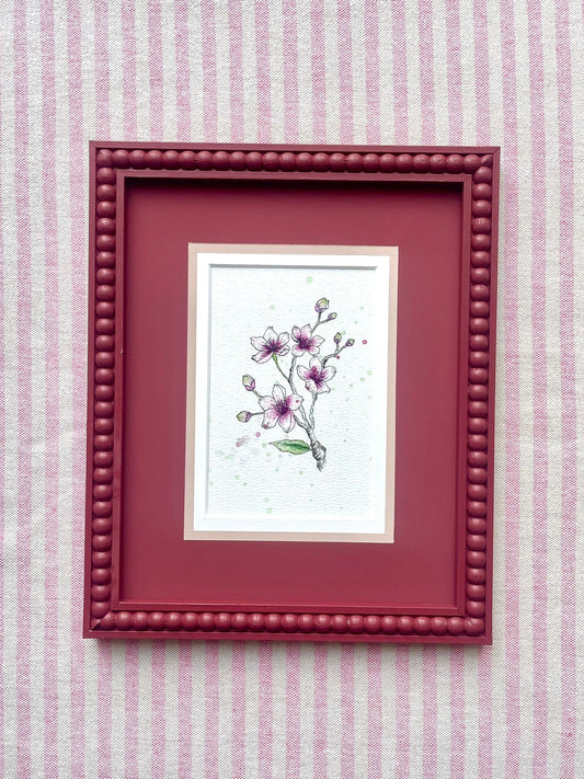 Kleio - 10x8 Cherry Blossom Watercolour and Ink