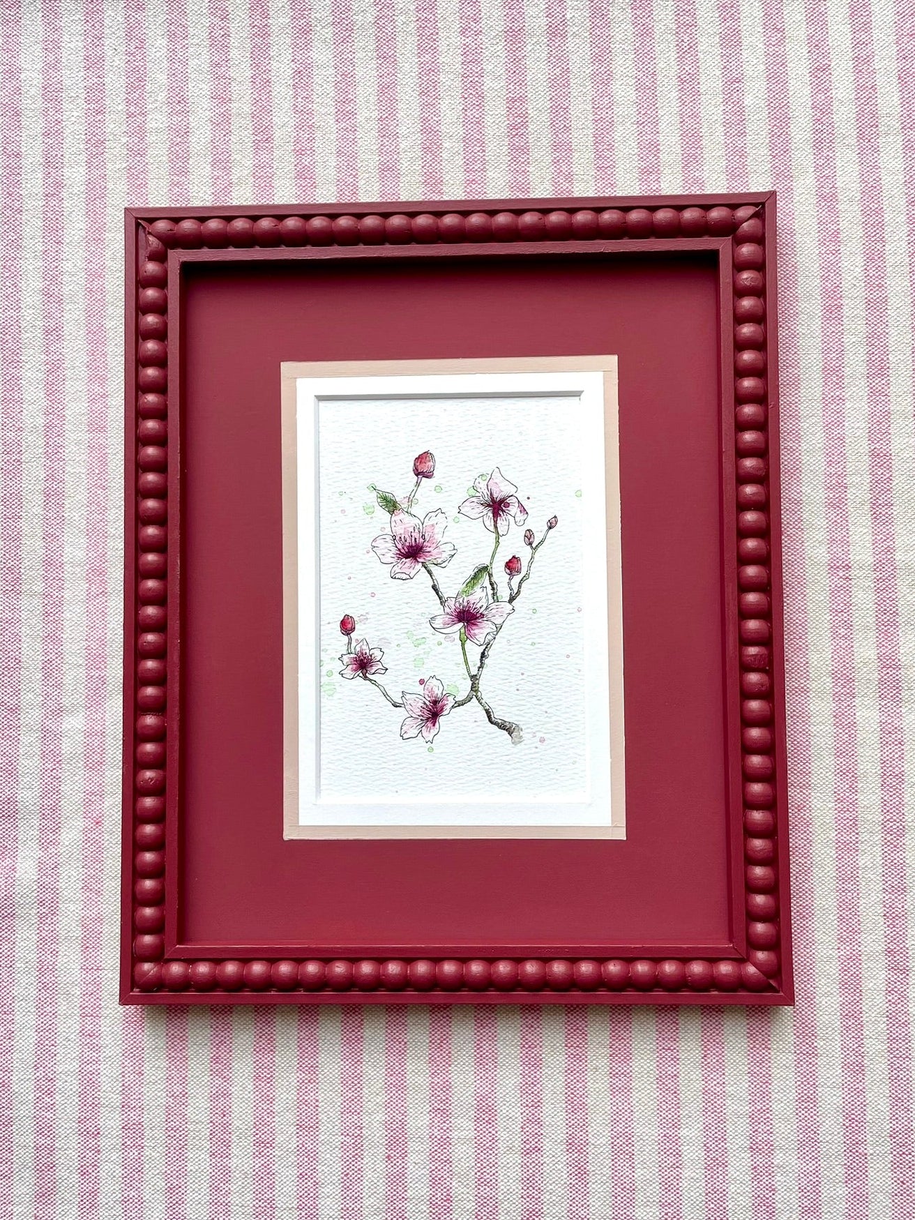 Anais - 10x8 Cherry Blossom Watercolour and Ink