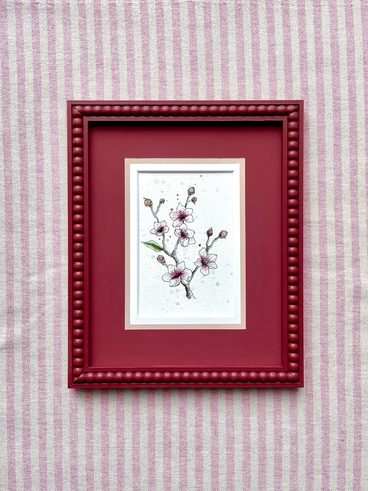Elia - 10X8 Cherry Blossom Watercolour and Ink