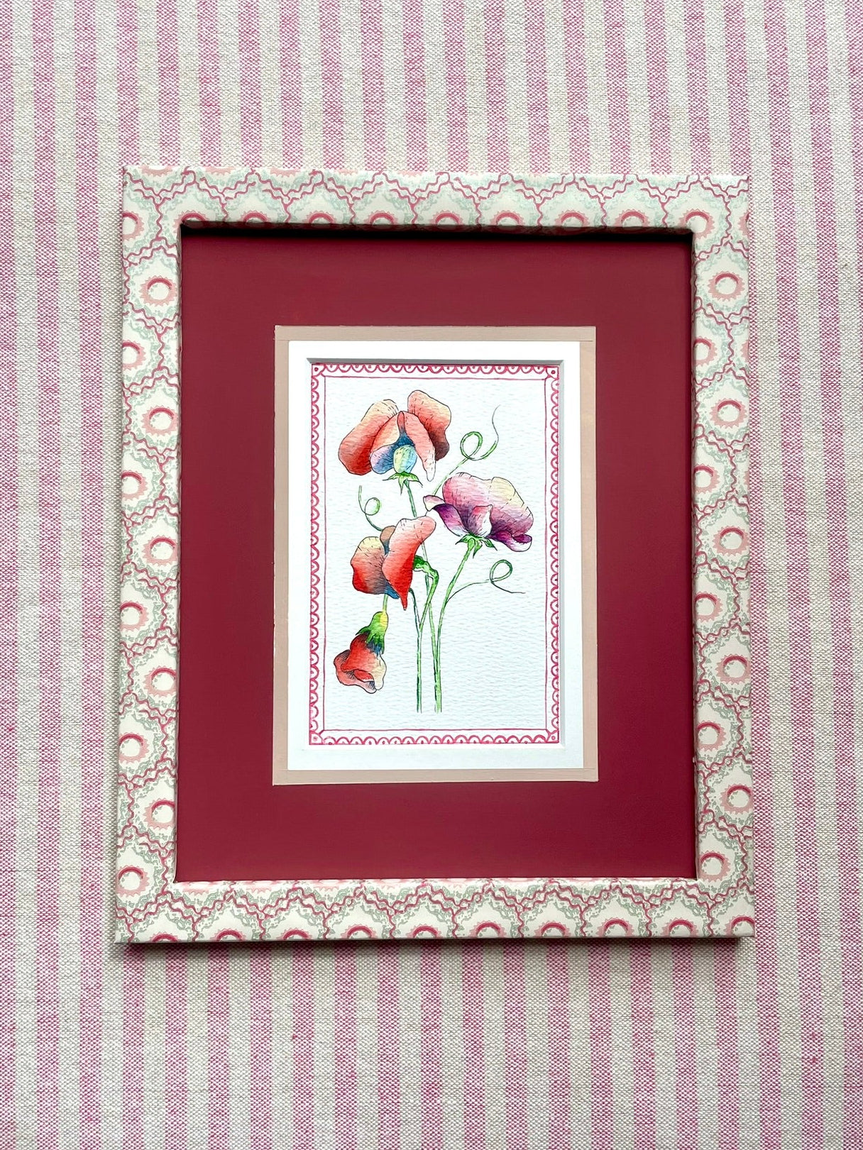 Cosette - 10x8 Sweet Pea Watercolour and Ink