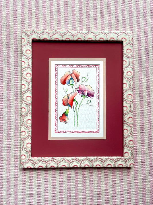 Cosette - 10x8 Sweet Pea Watercolour and Ink
