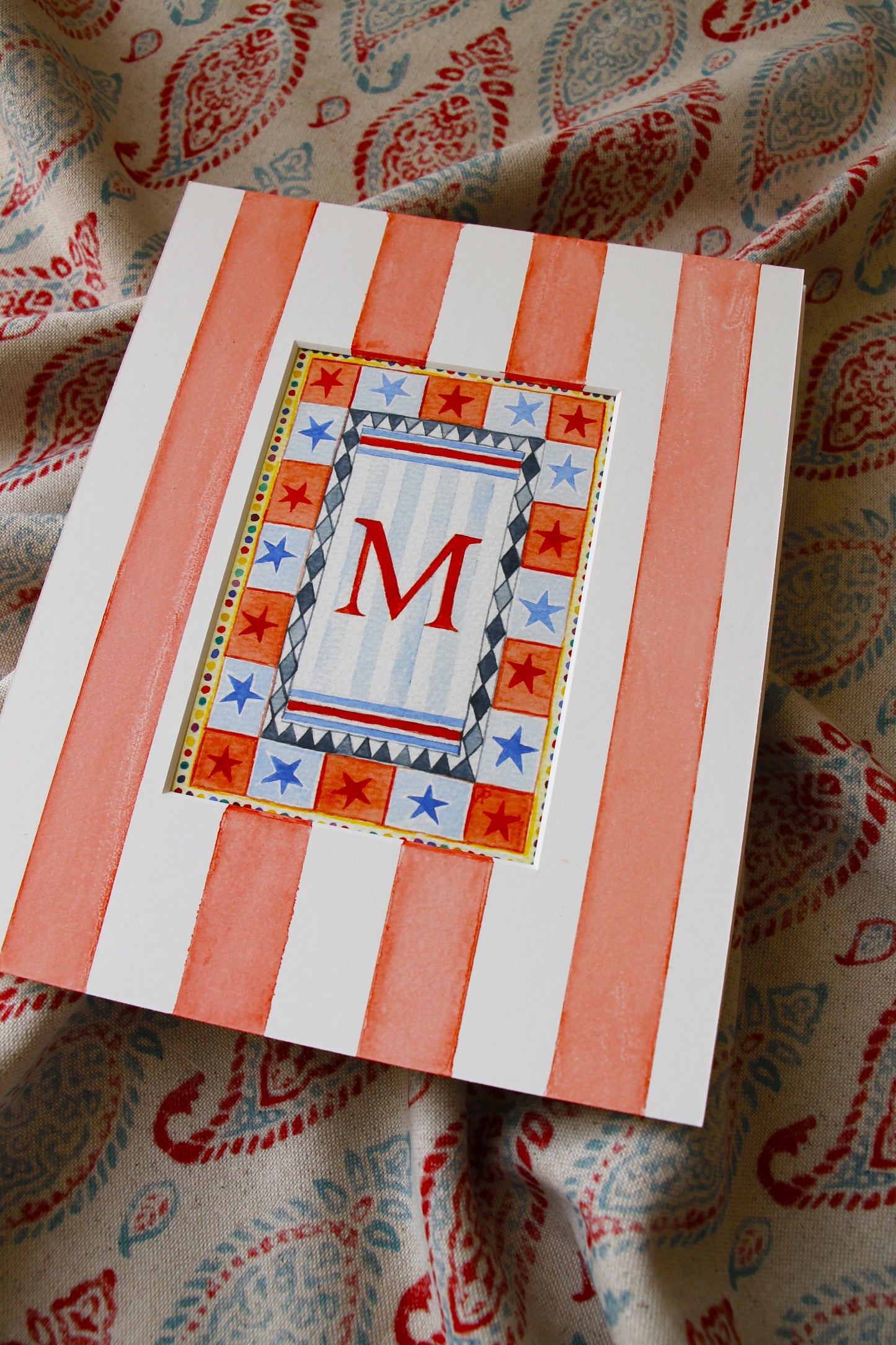 Circus M Print paired with Hand Painted Mount