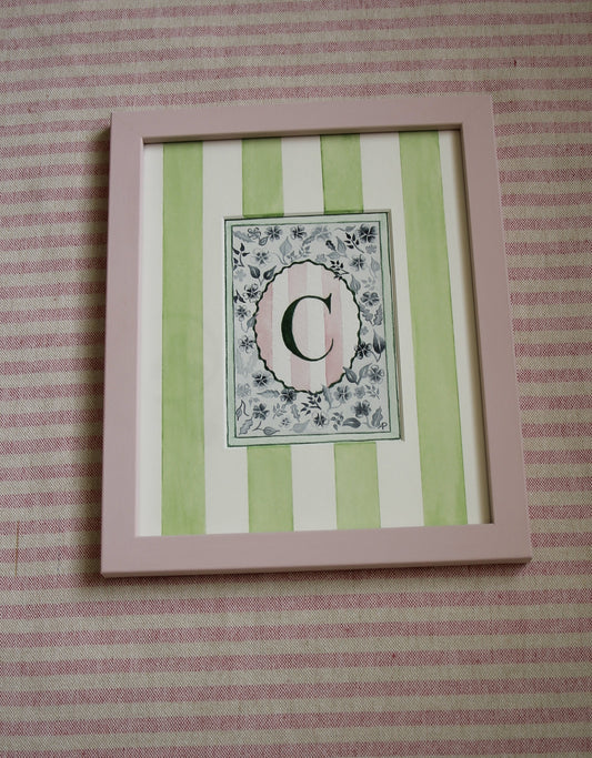 Original Watercolour - Floral C Mounted and Framed