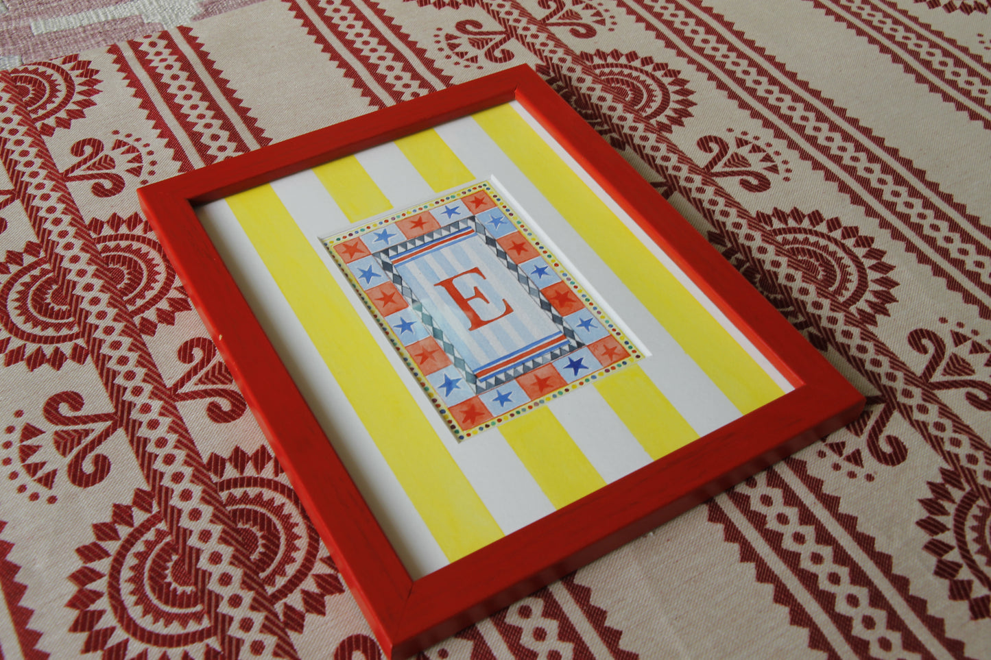 Circus E Print paired with Hand Painted Mount