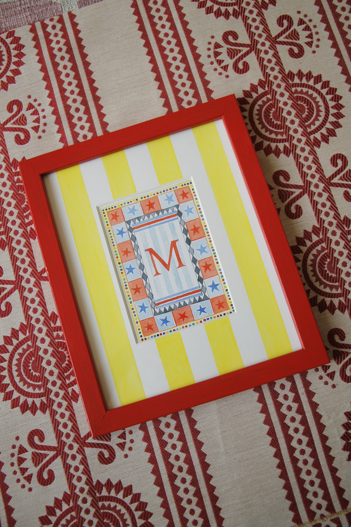 Circus M Print paired with Hand Painted Mount