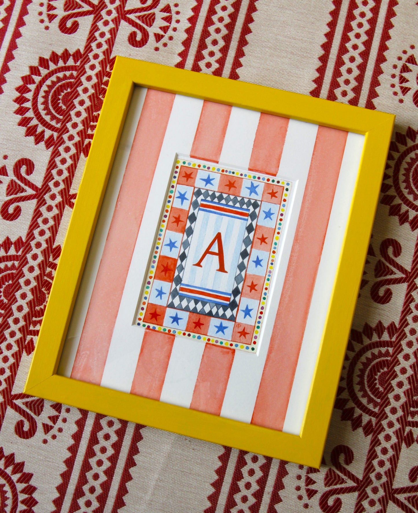 Circus A Print paired with Hand Painted Mount