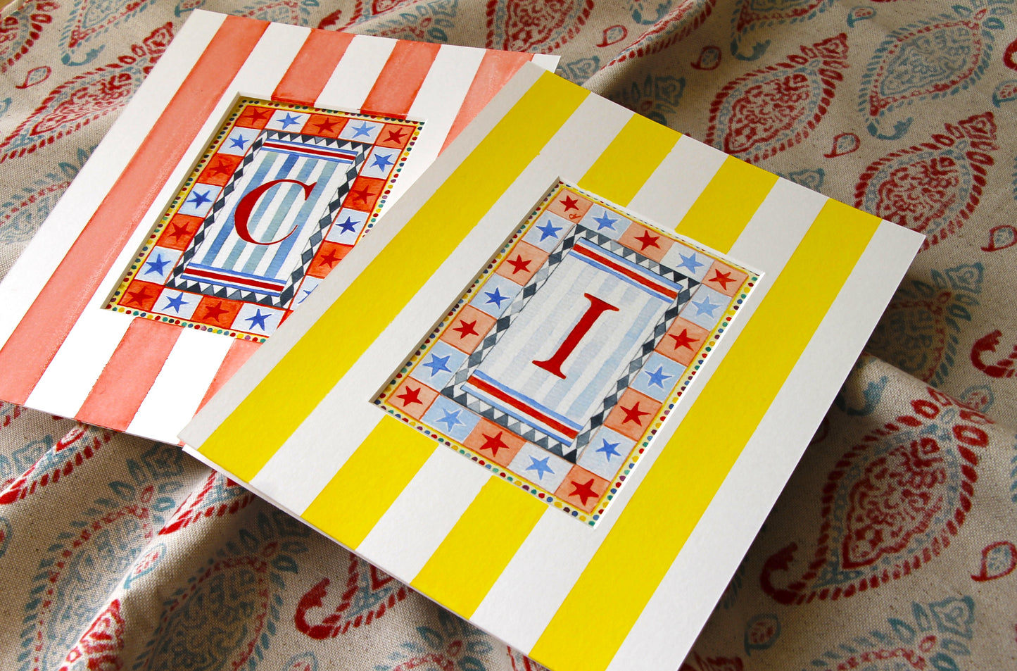 Circus C Print paired with Hand Painted Mount