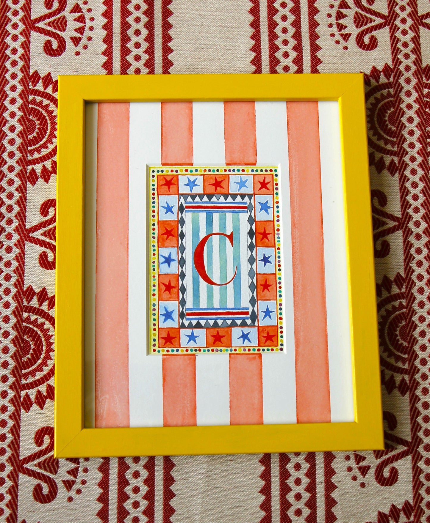 Circus C Print paired with Hand Painted Mount