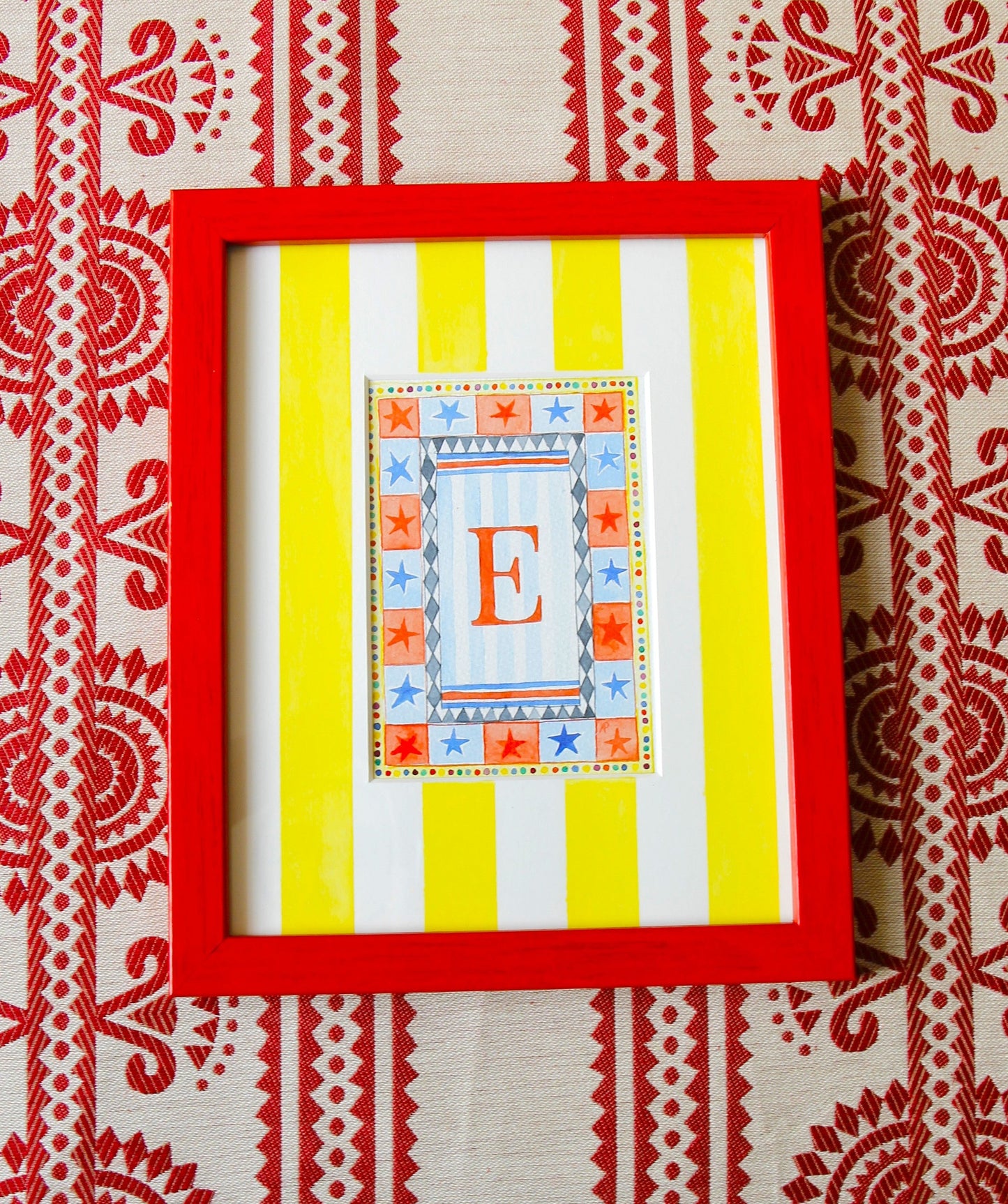 Original Watercolour - Circus E Mounted and Framed