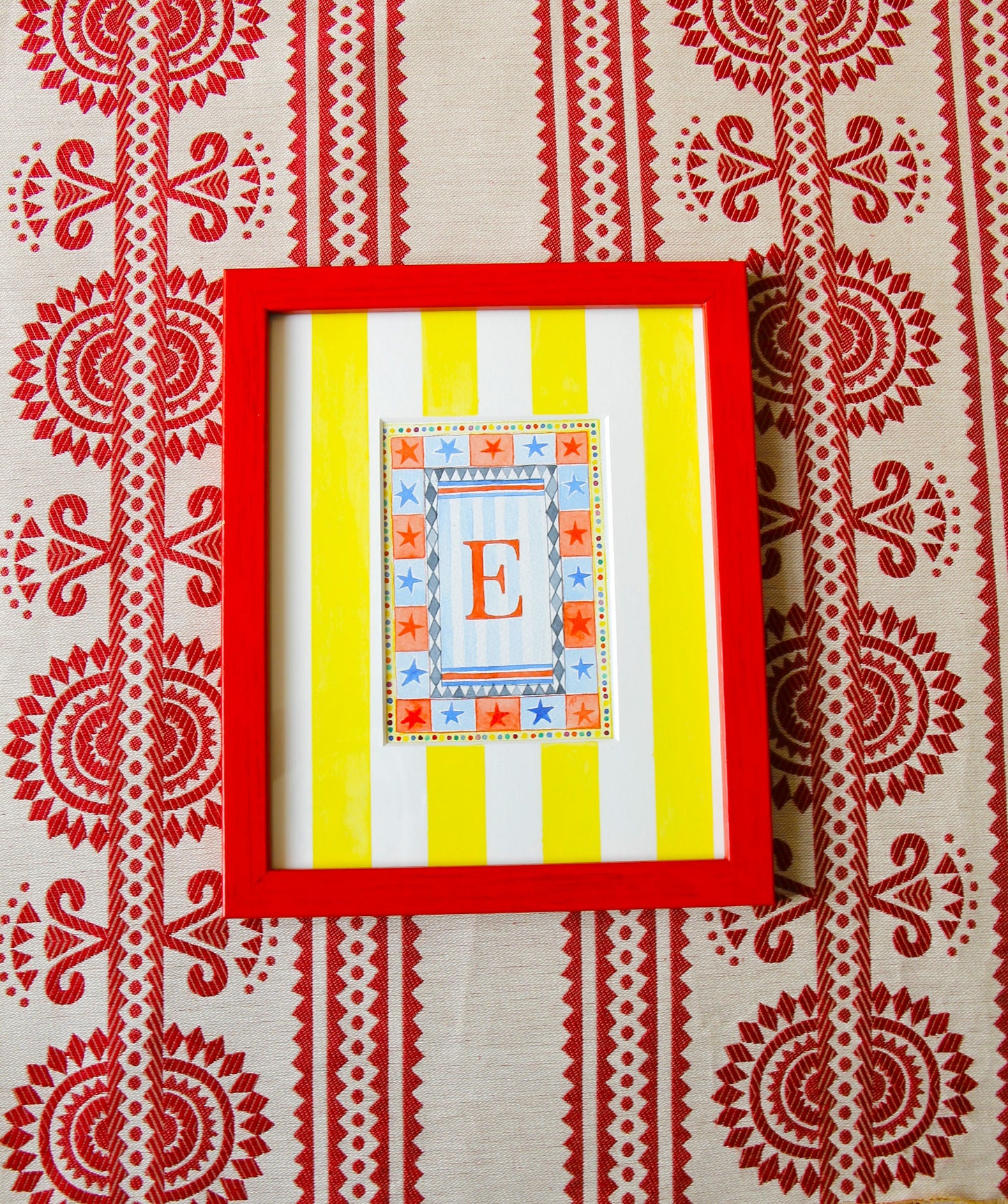 Circus E Print paired with Hand Painted Mount